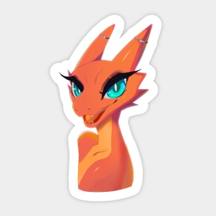 Cute Orange Kobold Sticker